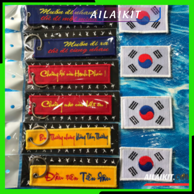 Móc Khóa Truyền Động Lực Hàng Độc Thêu Vi tính Hàng Lưu Niệm Đáng Yêu Ailaikit