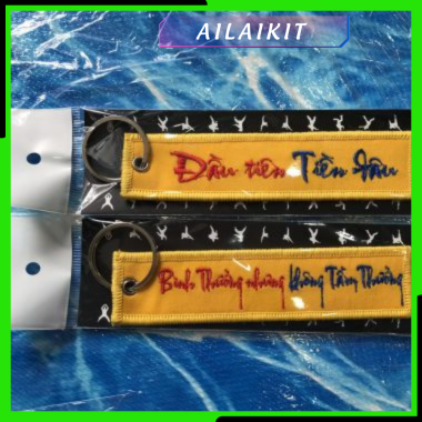 Móc Khóa Truyền Động Lực Hàng Độc Thêu Vi tính Hàng Lưu Niệm Đáng Yêu Ailaikit