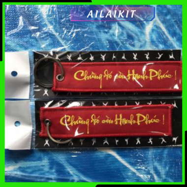 Móc Khóa Truyền Động Lực Hàng Độc Thêu Vi tính Hàng Lưu Niệm Đáng Yêu Ailaikit