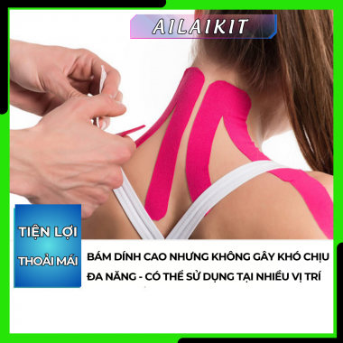 BĂNG DÁN THỂ THAO - BĂNG KEO DÁN CƠ | Băng Dán Cơ Kine 5cmX5m - ailaikit