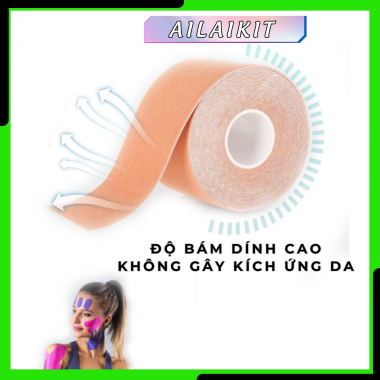 BĂNG DÁN THỂ THAO - BĂNG KEO DÁN CƠ | Băng Dán Cơ Kine 5cmX5m - ailaikit