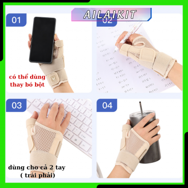 Băng Ngón Tay Cái Đai Cố Định Ngón Cái Chống Bong Gân, Giảm Đau Khi Chơi Thể Thao Dùng Máy Tính