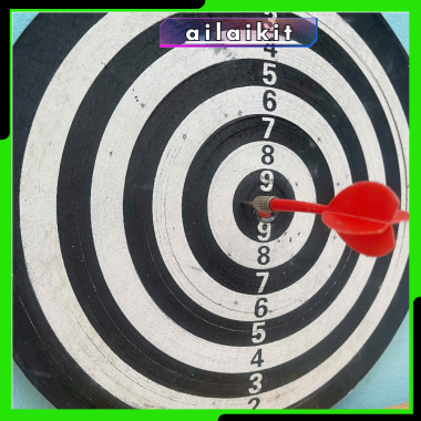 Bảng Phóng Phi Tiêu | Bảng Phi Tiêu Gỗ Ailaikit kích thước 35 cm 2 mặt 6 tiêu, phi tiêu giải trí tại nhà