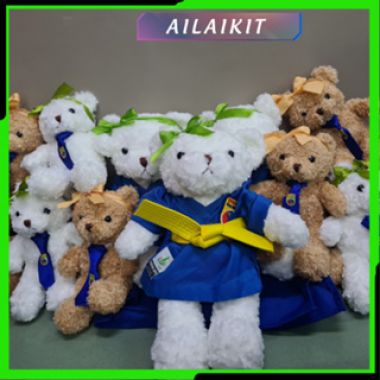 Gấu Bông Vovinam Đeo Cà Vạt Môn Gấu Mặc Võ Phục Đồ Lưu Niệm Võ Thuật Sinh Nhật  siểu cute có giỏ