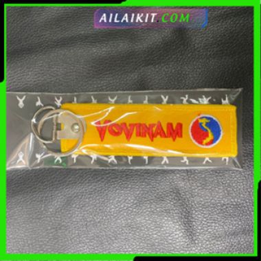 Móc Khóa Vải Thêu Môn Vovinam Xanh-Đỏ-Vàng  Ailaikit