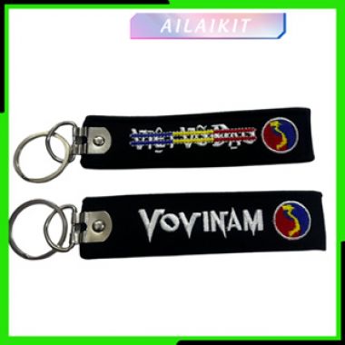 {Móc khóa Vovinam vải đen } mẫu đặc biệt Thêu Vi Tính  Ailaikit Hàng Lưu Niệm Rẻ Xinh Võ Thuật