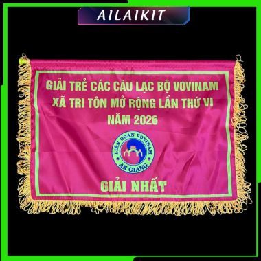 Cờ Lưu Niệm In Theo Yêu Cầu –  Cờ sự kiện thể thao – Cờ Trao Giải, Cờ Giải Nhất/Nhì/Ba Toàn Đoàn | AILAIKIT
