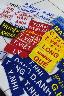 Bảng Tên Các Môn Võ - Bảng tên thêu Vovinam ,Taekwondo, Võ Cổ Truyền Ailaikit