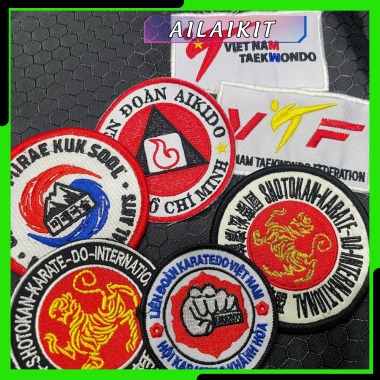 LOGO THÊU CÁC MÔN VÕ, LOGO CÁC CÂU LẠC BỘ, CỜ CÁC QUỐC GIA | Các loại logo thêu may vào áo, logo thêu theo ý khách,..