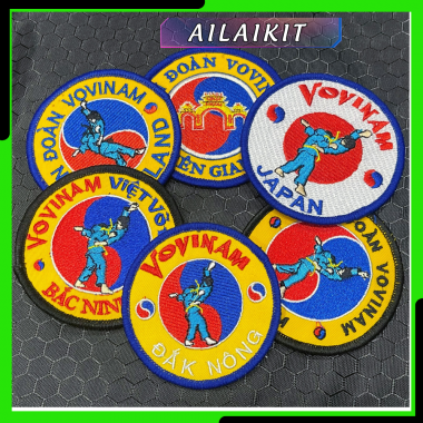 LOGO THÊU CÁC MÔN VÕ, LOGO CÁC CÂU LẠC BỘ, CỜ CÁC QUỐC GIA | Các loại logo thêu may vào áo, logo thêu theo ý khách,..