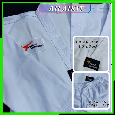 Võ Phục Taekwondo- Loại A (Đồng Phục) | Võ phục Taekwondo phong trào giá rẻ chất vải kaki dày thích hợp mặc cho người mới học taekowndo