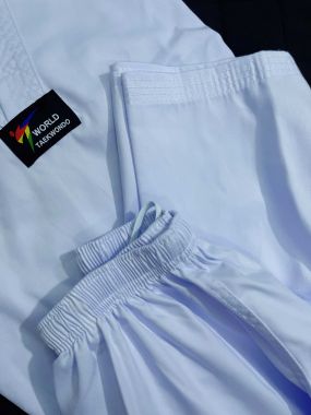 Võ Phục Taekwondo- Loại A (Đồng Phục) | Võ phục Taekwondo phong trào giá rẻ chất vải kaki dày thích hợp mặc cho người mới học taekowndo