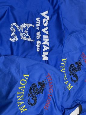 IN THÊU VÕ PHỤC, ÁO THUN CLB THEO YÊU CẦU | In Thêu tên clb, tên đơn vị, thêu logo lên võ phục theo yêu cầu