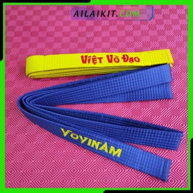 Dây Đai Vovinam Gía rẻ, Đai Vovinam Thi đấu (Ailaikit), Đai Tập Võ Loại Thường Đai Xanh Đai Vàng  Đai Vovinam có 2 loại Loại Thường và Loại Tốt