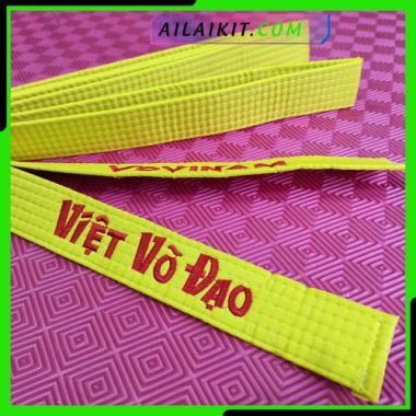 Dây Đai Vovinam Gía rẻ, Đai Vovinam Thi đấu (Ailaikit), Đai Tập Võ Loại Thường Đai Xanh Đai Vàng  Đai Vovinam có 2 loại Loại Thường và Loại Tốt