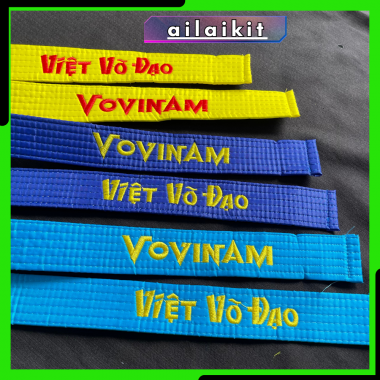 Dây Đai Vovinam Gía rẻ, Đai Vovinam Thi đấu (Ailaikit), Đai Tập Võ Loại Thường Đai Xanh Đai Vàng  Đai Vovinam có 2 loại Loại Thường và Loại Tốt