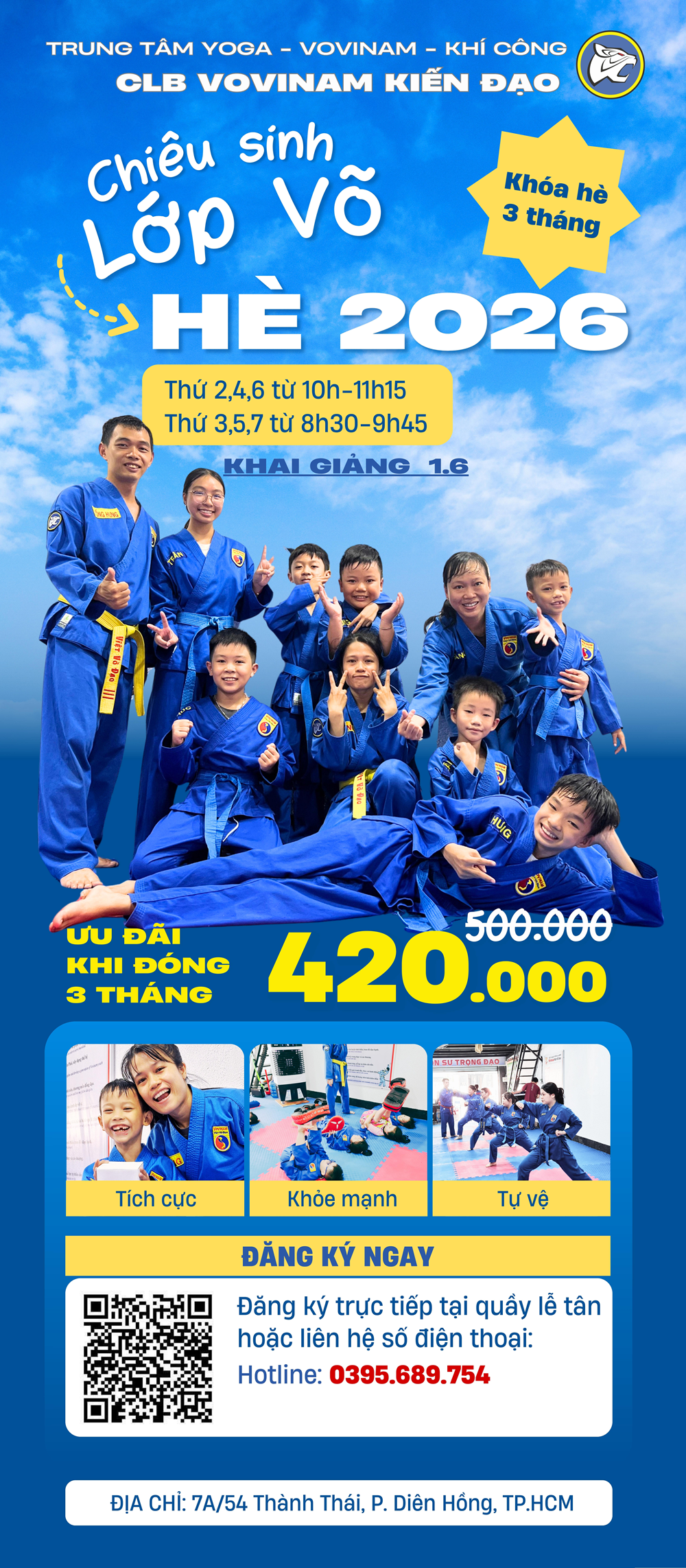 Lớp Võ Vovinam cho Khóa Hè 2026