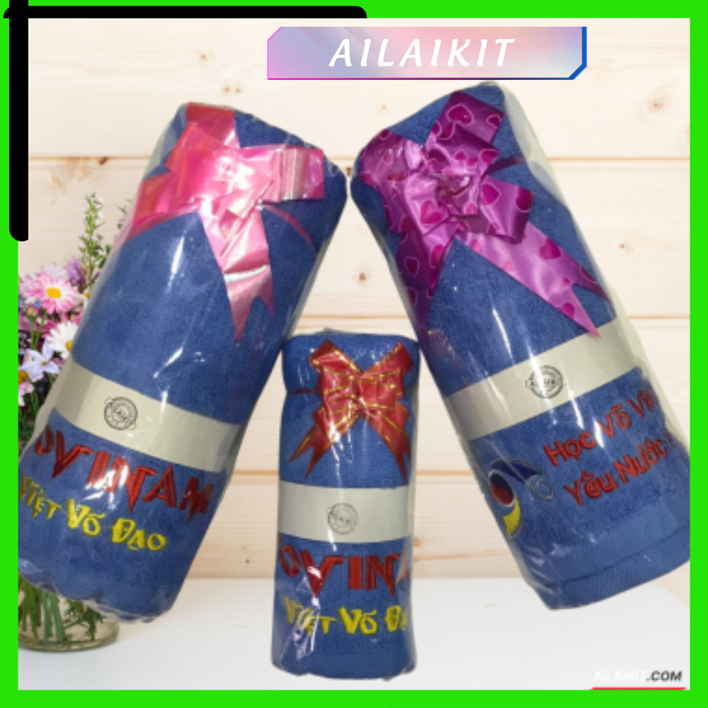 Khăn Vovinam Cotton Thêu Vi Tính Dùng Lưu Niệm  Ailaikit