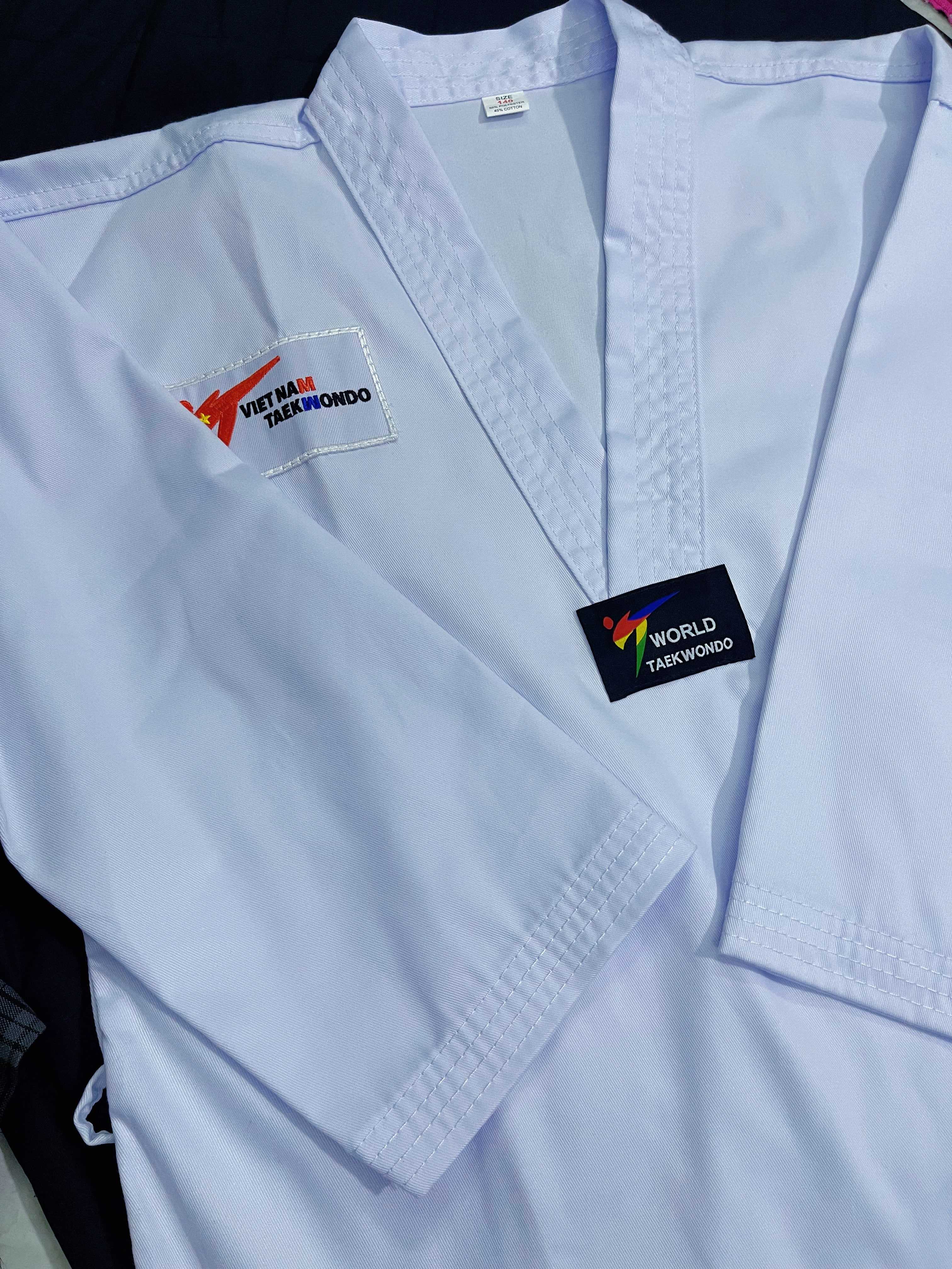 V&otilde; Phục Taekwondo- Loại A (Đồng Phục) | V&otilde; phục Taekwondo phong tr&agrave;o gi&aacute; rẻ chất vải kaki d&agrave;y th&iacute;ch hợp mặc cho người mới học taekowndo